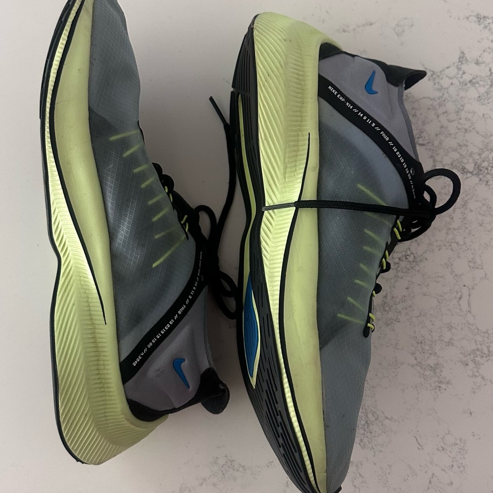 Nike Gray and Lime green Athletic Shoes with Modern Design